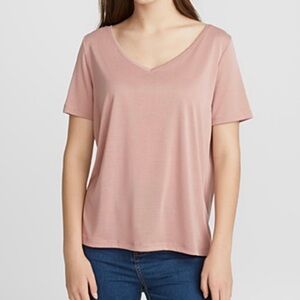 TWIK by  Simons PINK V-NECK TEE - XS